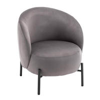 RELAXSESSEL, Grau - Grau, Textil (66/76/73cm) - Oviala