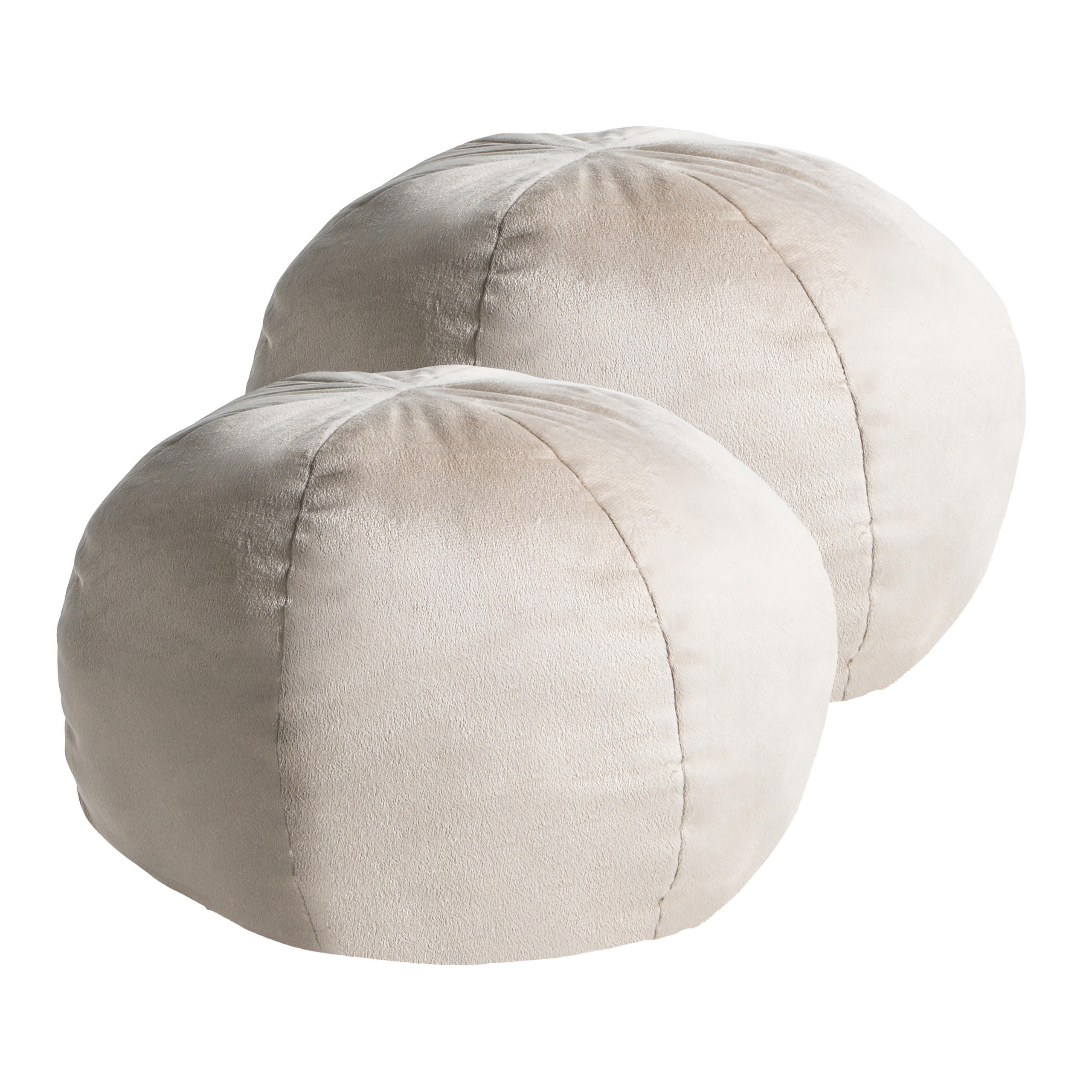 DEKOKISSEN 2er-Set Cremeweiß 33/33 cm Salvia - Creme, Textil (33/33cm) - Beliani
