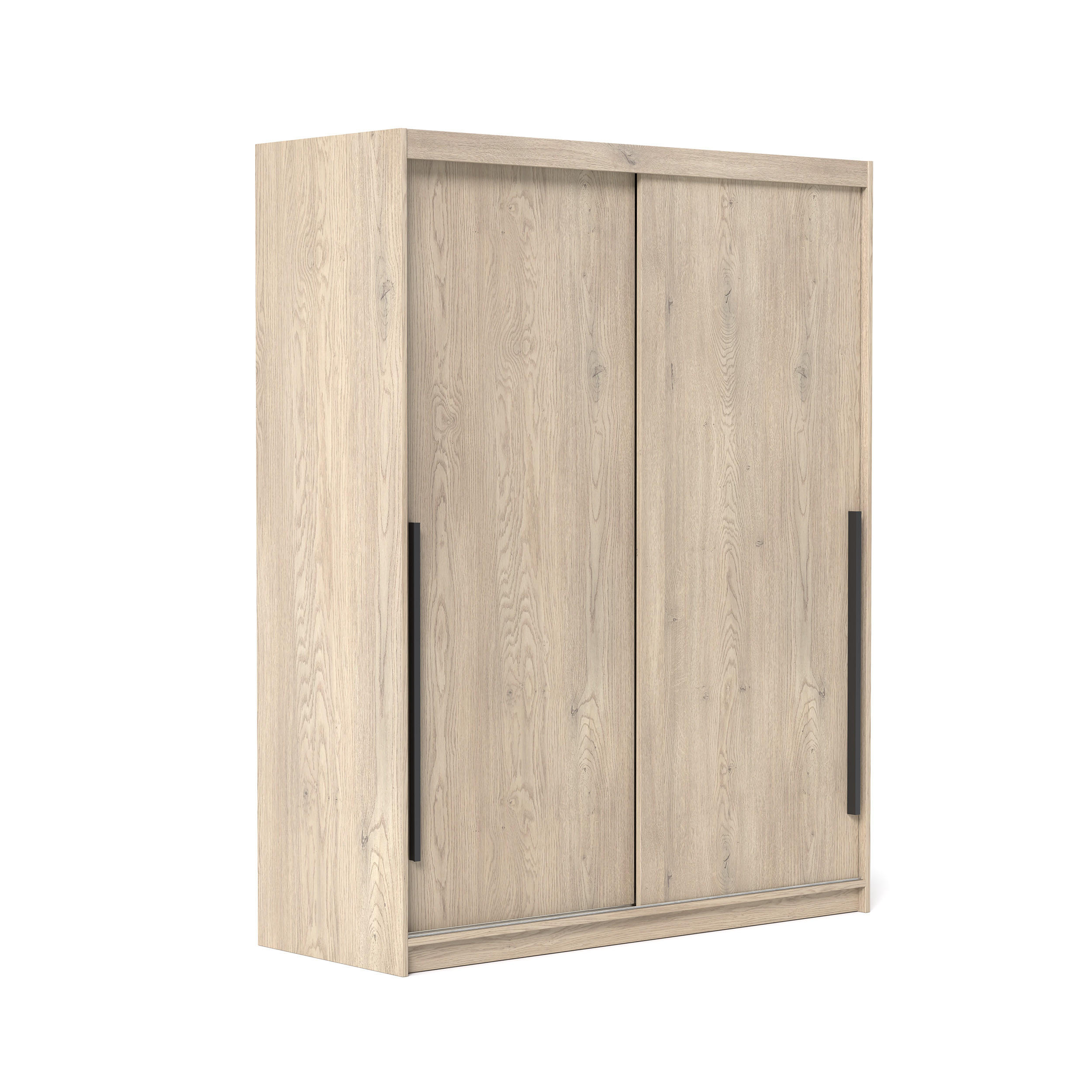 SCHIEBETÜRENSCHRANK SILENTE 160 cm mit Einlegeböden und Kleiderstange - Braun, Holzwerkstoff (160/205/60cm) - Idohome