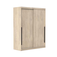 SCHIEBETÜRENSCHRANK SILENTE 160 cm mit Einlegeböden und Kleiderstange - Braun, Holzwerkstoff (160/205/60cm) - Idohome