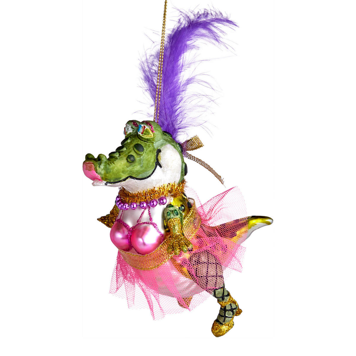 BAUMANHÄNGER Hang On Go-Go-Girl Kroko - Multicolor, Glas (8/12/10cm) - Butlers