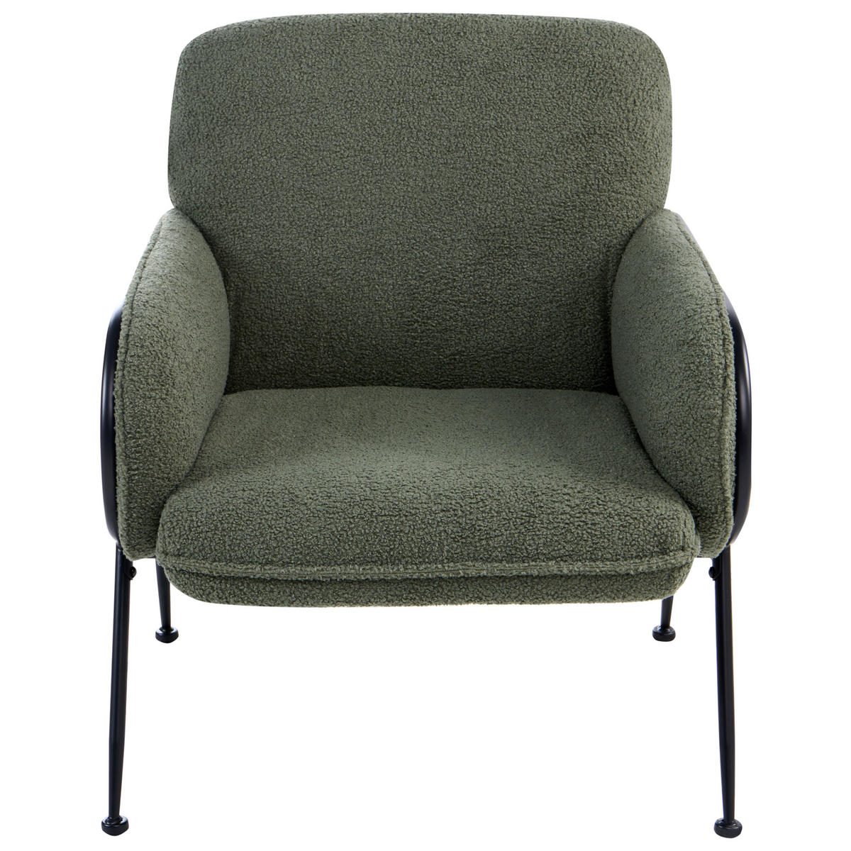 SESSEL Bouclé Grün Trysnes - Grün, Textil (74/84/75cm) - Beliani