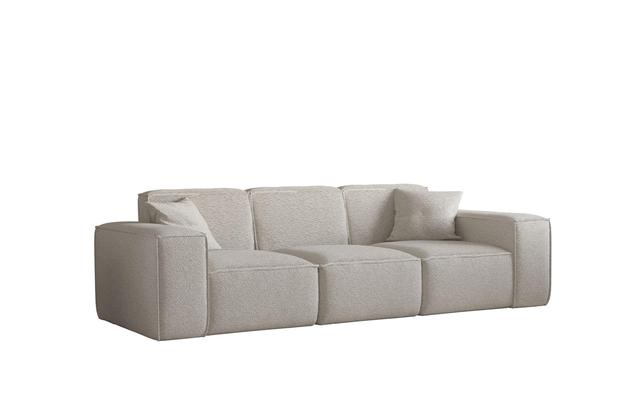 SOFA Celes Premium 3-sitzer Ascot Bukla - Beige, Holzwerkstoff/Textil (225/73/88cm) - Fun Möbel