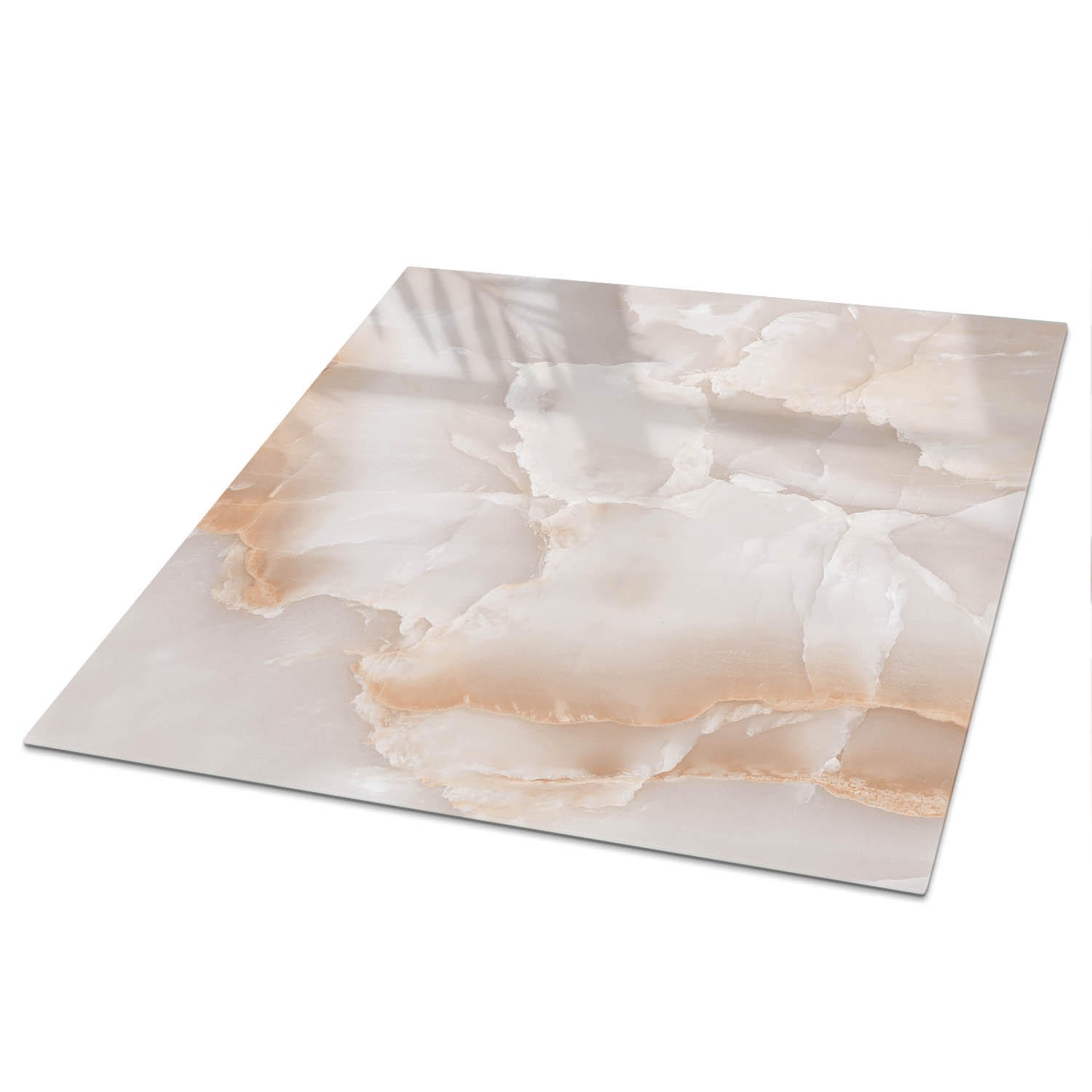TISCHPLATTE 50x50 cm – Marmormuster - Violett, Glas (50/50/0.4cm) - Wallfluent