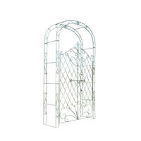 ROSENBOGEN Minden Tor 120x40x220cm Metall Antik-Grün Rankhilfe - Grün, Metall (120/220/40cm) - DELUKE