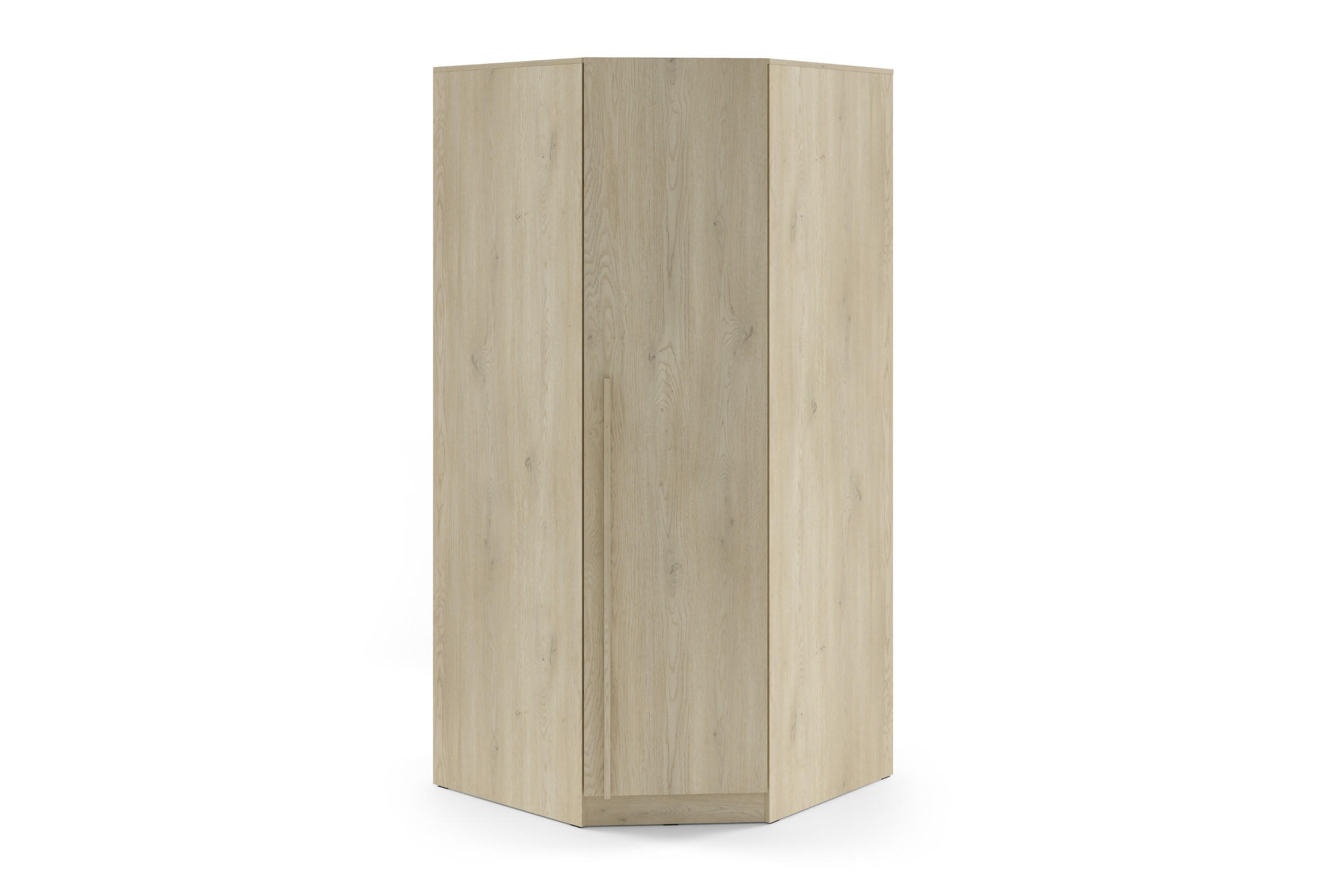 ECKKLEIDERSCHRANK BRISSO BR4 95/210/95 cm in Eiche Ceremona - Eichefarben, Holzwerkstoff (95/210/95cm) - Deine Möbel 24