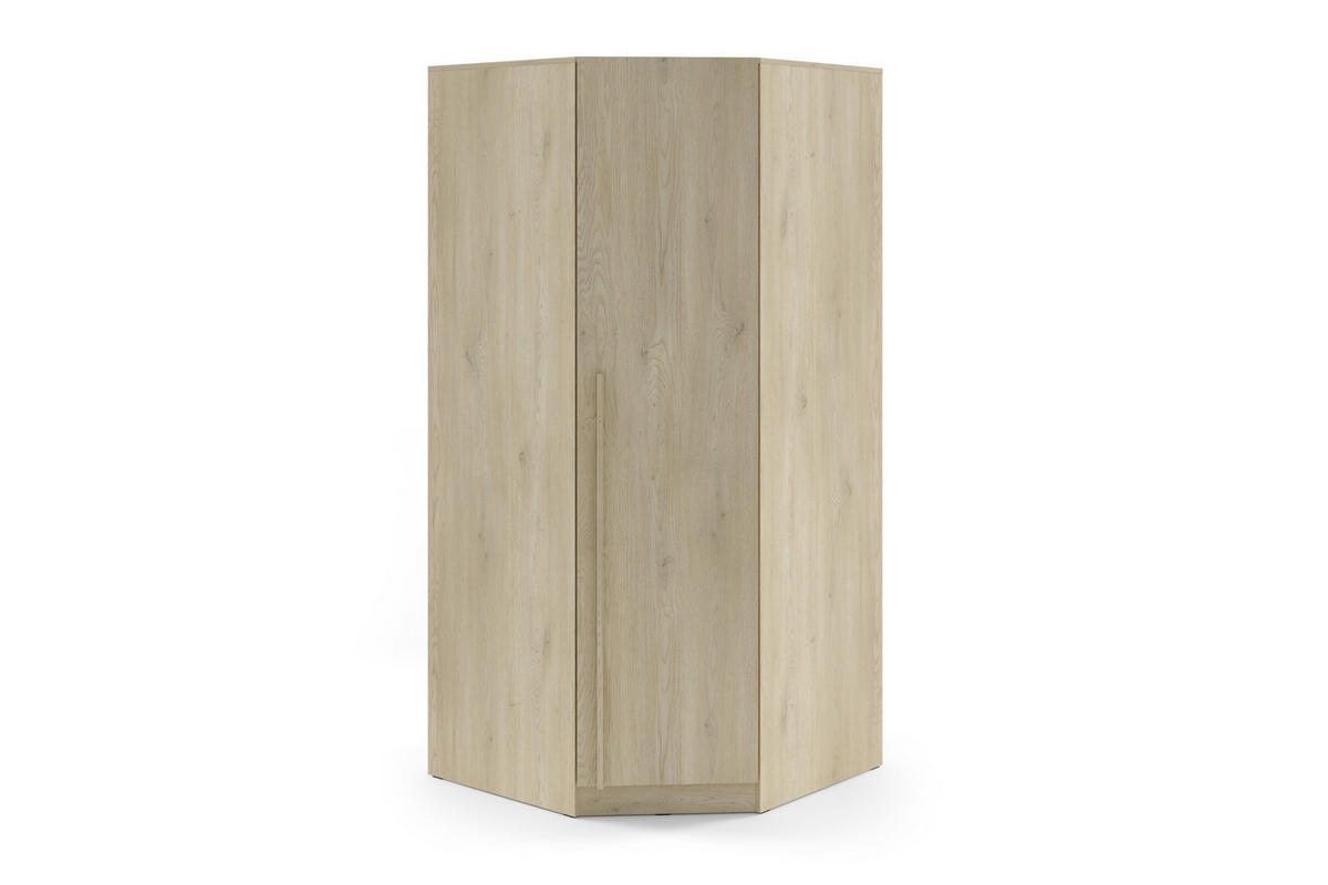 ECKKLEIDERSCHRANK BRISSO BR4 95/210/95 cm in Eiche Ceremona - Eichefarben, Holzwerkstoff (95/210/95cm) - Deine Möbel 24
