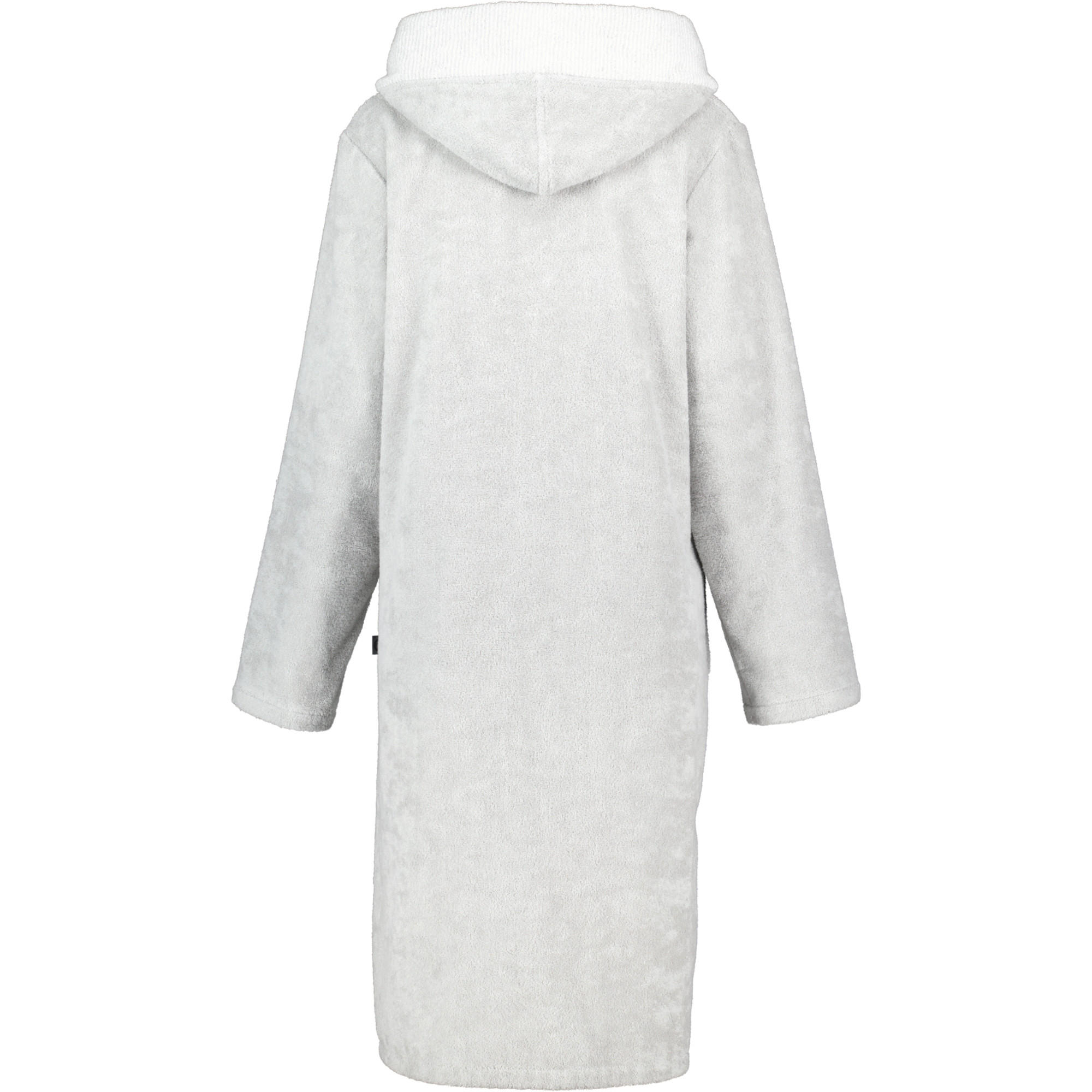 BADEMANTEL DAMEN KAPUZE ZIPPER 5108 SILBER - 76 - Grau, Textil (Lnull) - Cawoe