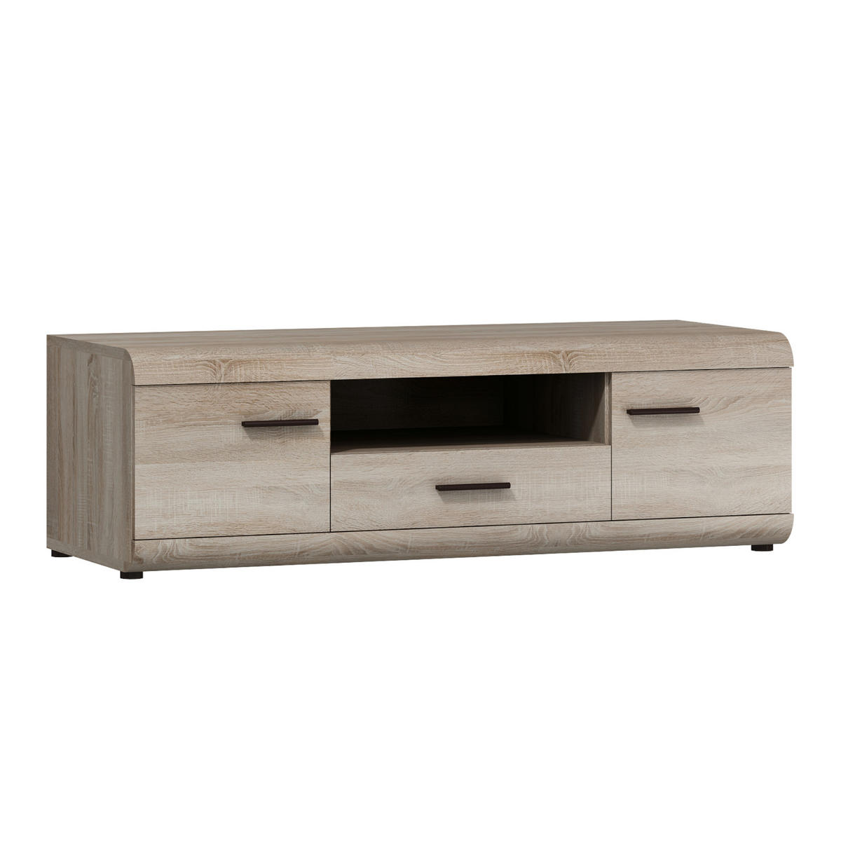 TV-ELEMENT LYNGDAL RTV1 MDF-Leiste Eiche Sonoma Eiche Sonoma - Sonoma Eiche, Glas/Holzwerkstoff (140/44/54cm) - Komodee