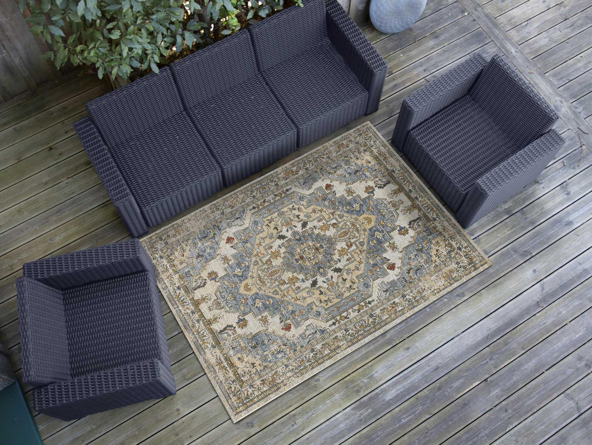 OUTDOORTEPPICH Blau Luna 80/150 cm - Blau, Kunststoff/Textil (80/150cm) - Atticgo