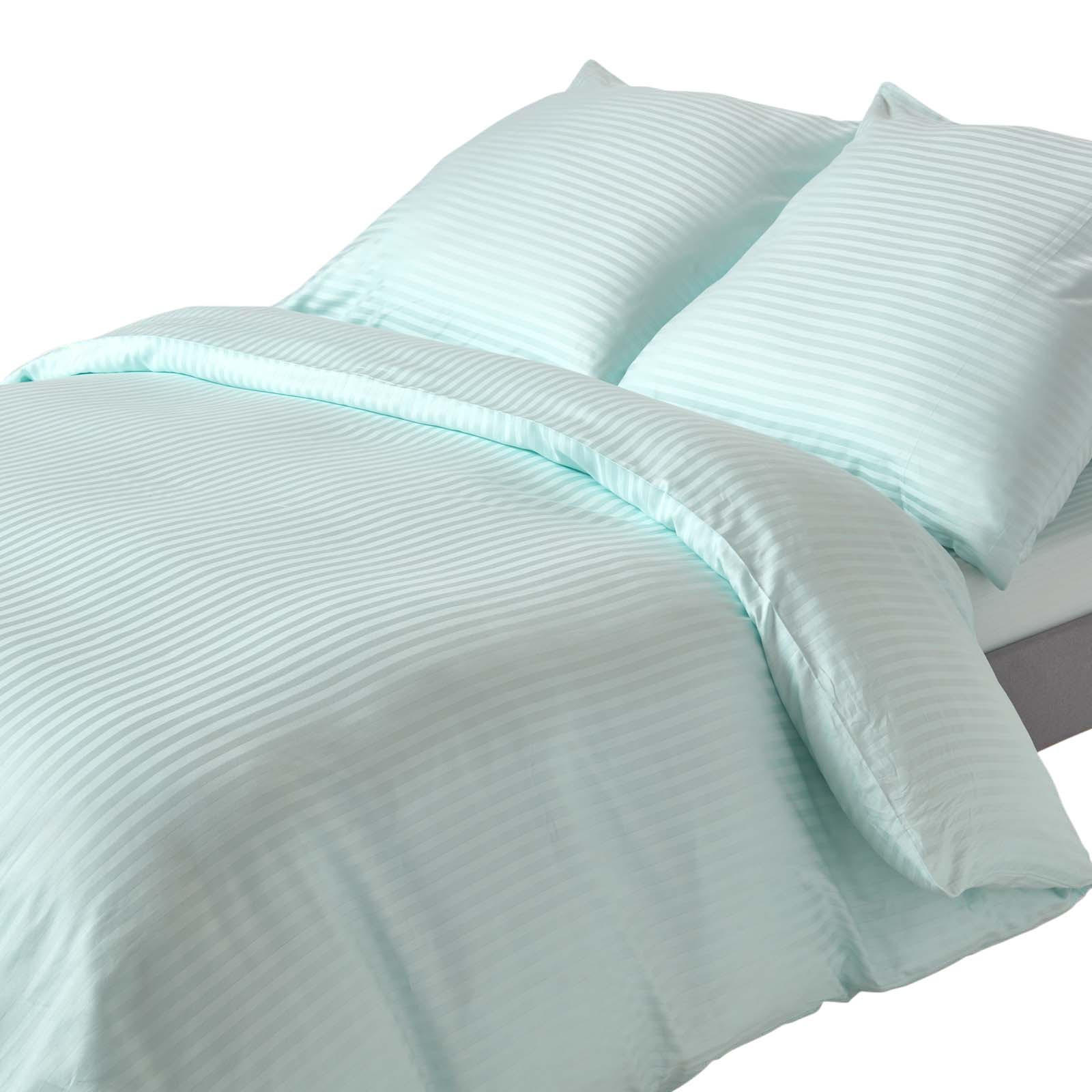BETTWÄSCHE Damast Fadendichte 330 - Blau, Textil (240/220cm) - Homescapes