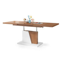 COUCHTISCH rechteckig Erle - Weiß matt ausziehbar höhenverstellbar - Erlefarben/Weiß, Holzwerkstoff (70/120/60cm) - designimpex