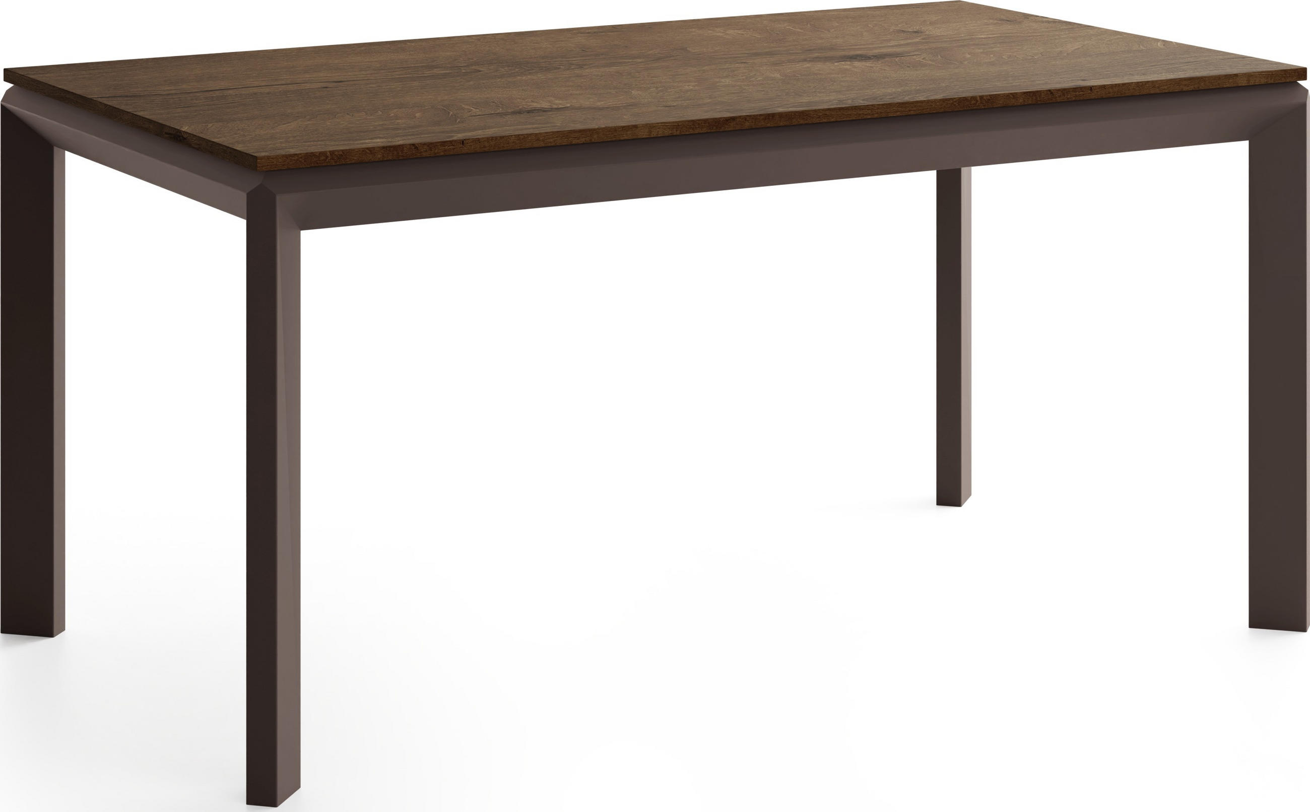ESSTISCH Elan rechteckig ausziehbar verlängerbar mit Braunen Metallbeinen, Eiche Braun Rustikal 180-270/90/76 cm - Alteiche/Braun, Holzwerkstoff/Metall (90/270/78cm) - WFL GROUP