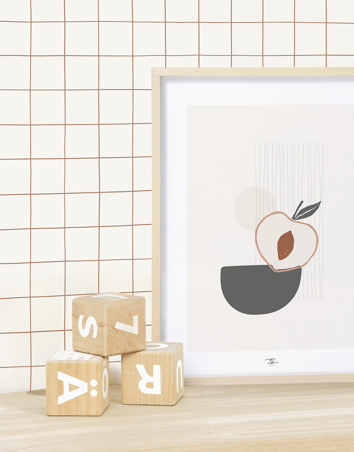 VLIESTAPETE Minima 50 cm x 10 m beige/erde - Beige/Terra cotta, Papier (50/1000cm) - Lilipinso