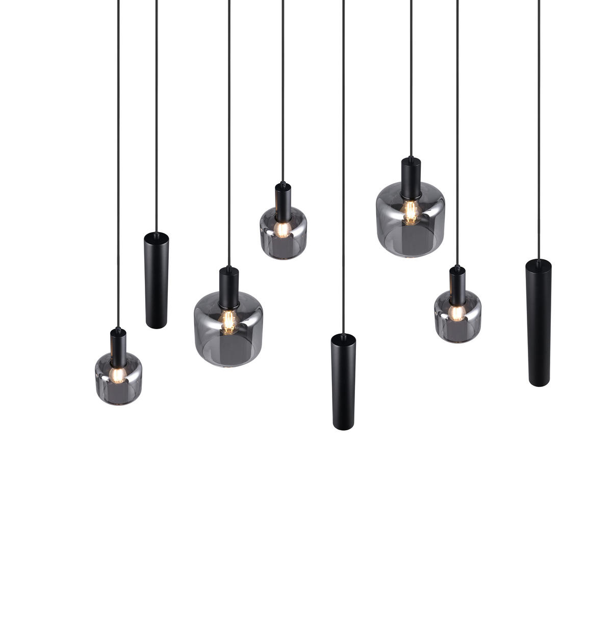 HÄNGELAMPE MATARO - Schwarz - 0/0/150 cm - Schwarz, Metall (118/118/150cm) - Trio Leuchten