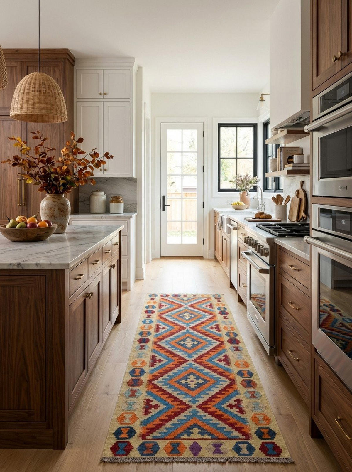 HANDWEBTEPPICH Kelim Gashgai Rot 243/85 cm - Rot, Textil (85/243cm) - Looma