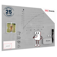 GLASBOARD, grau 60x40cm - rahmenloses Glasboard - Grau, Glas (60/40/0.7cm) - ALLboards