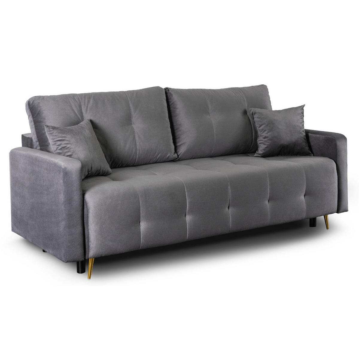 SCHLAFSOFA SEUL ausziehbar Zweisitzer Grau - Grau, Holz/Textil (214/98/102cm) - makarowski meble