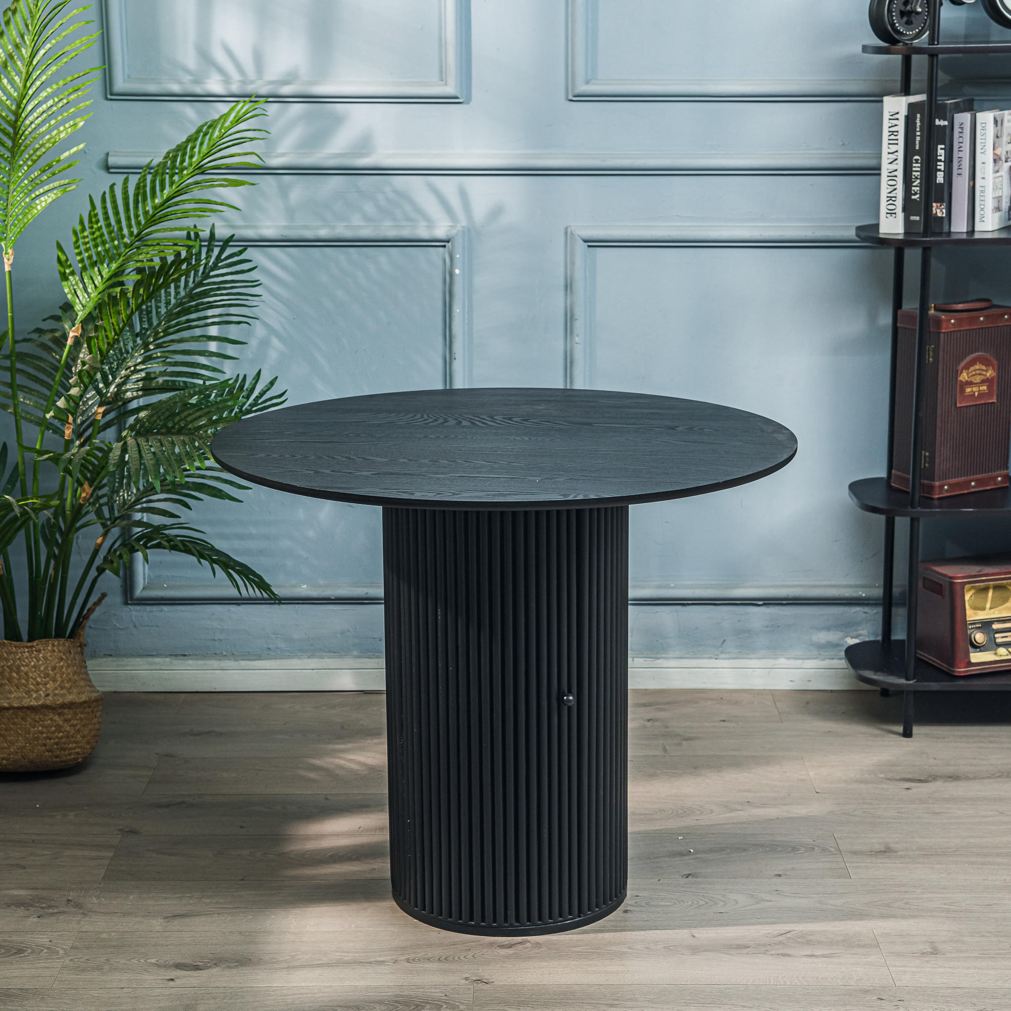 ESSTISCH Rund Schwarz 90 x 90 x 75 (cm) - Schwarz, Holz (90/90/75cm) - Nordlys