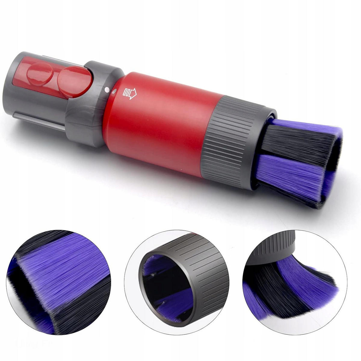 BÜRSTE V8/V10/V11/V12/V15 Staubbürste, antistatische PBT-Borsten 0,05 mm, abnehmbar, Softrolle - Multicolor, Kunststoff/Metall (10/10/10cm)