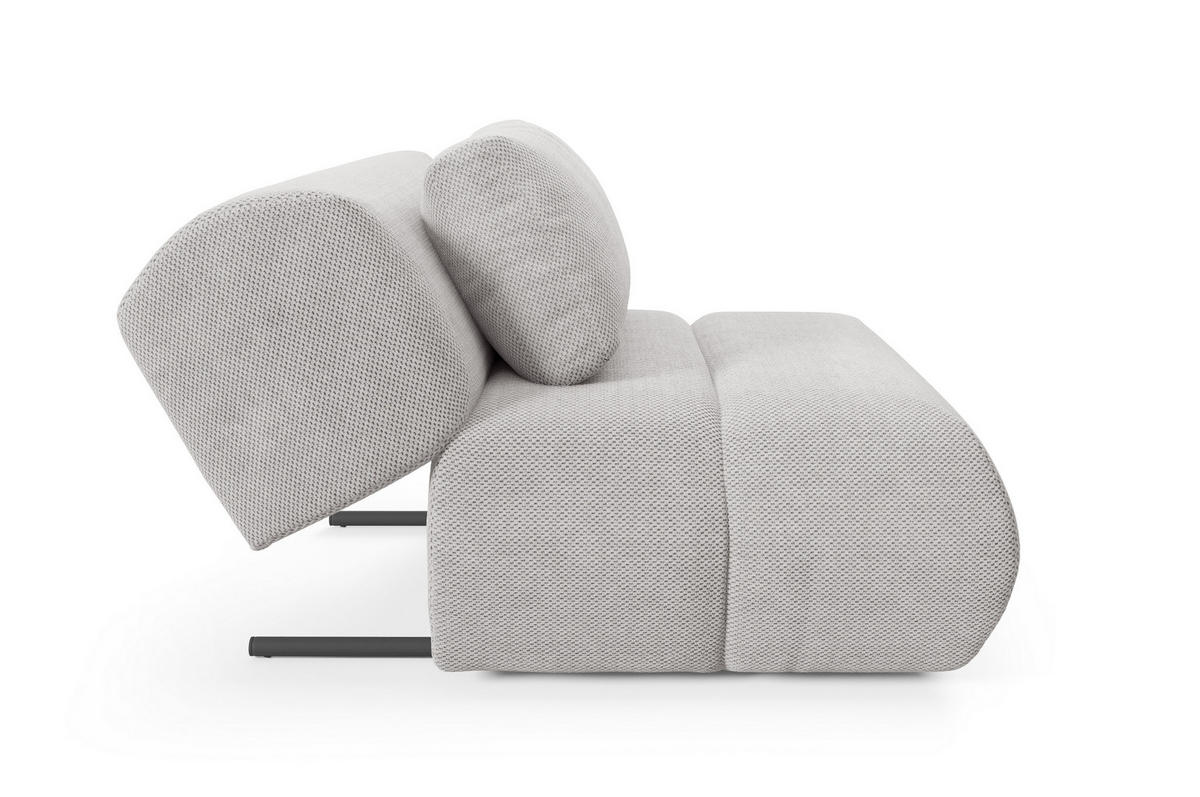 SESSEL ATOMO, Modern Polstersessel Loungesessel, Velours-Stoff Hellgrau - Hellgrau, Holz/Metall (98/82/134cm) - MASSENO