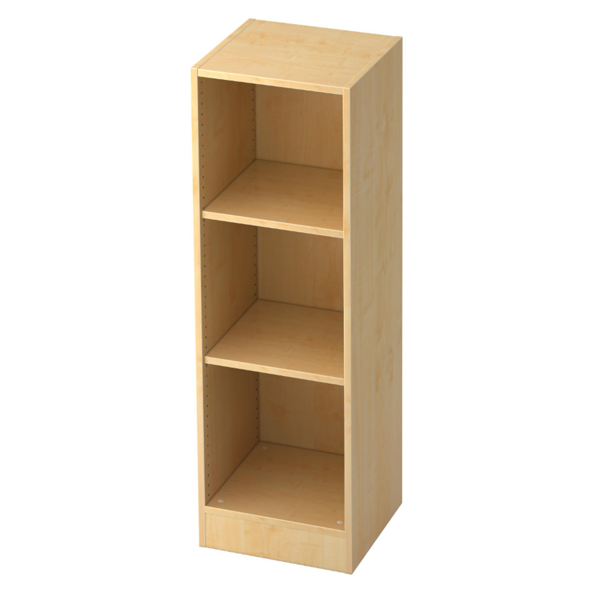 REGAL - 3 Ordnerhöhen 40/40,6/127 cm in Ahornfarben - Ahornfarben, Holzwerkstoff (40.6/127/40cm) - bümö