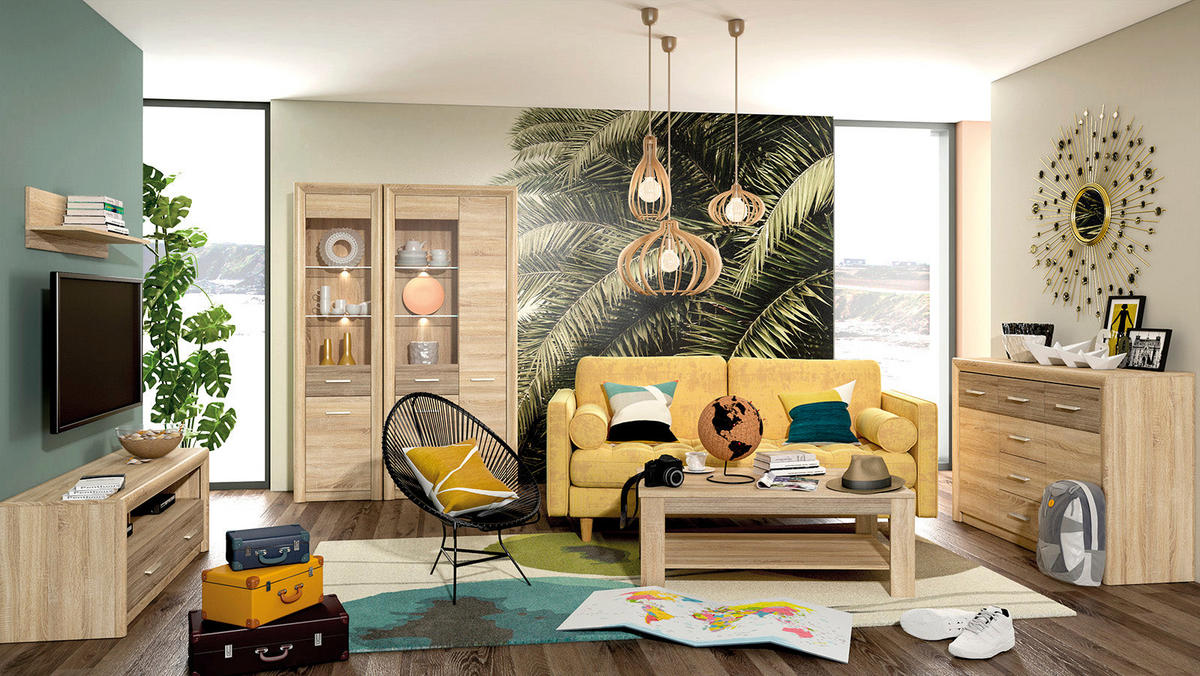 LOWBOARD – 138 cm – Castel – Eichefarben / Sonoma Eiche - Eichefarben/Sonoma Eiche, Holzwerkstoff (138/52/43cm) - hi-markt