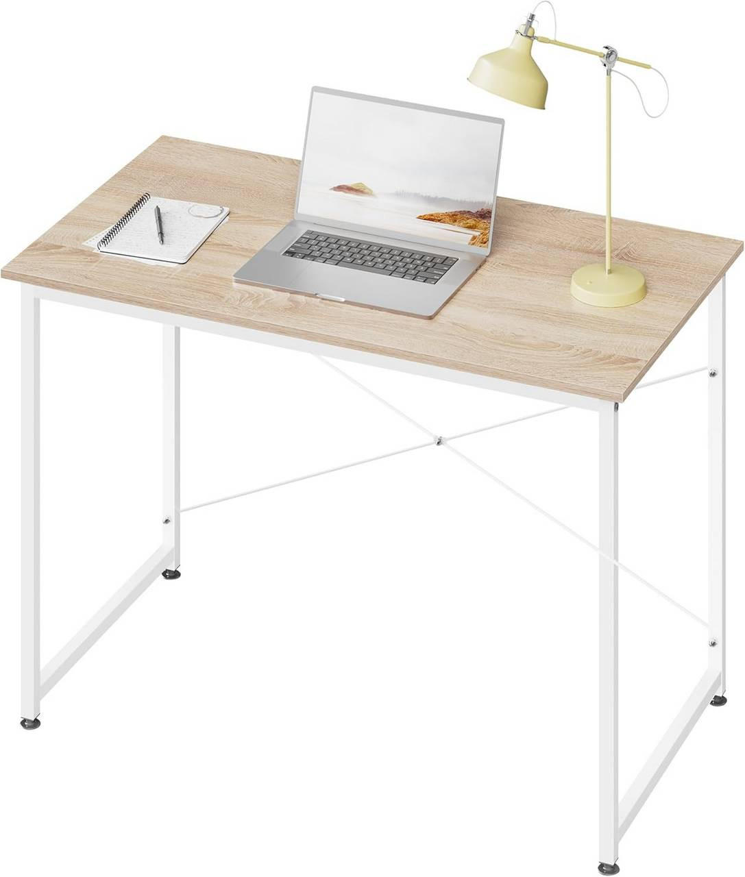 SCHREIBTISCH 100x50x75 cm, Helle Eiche - Eichefarben, Holzwerkstoff/Metall (50/100/75cm) - Woltu