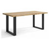 ESSZIMMERTISCH TIMI, Tisch Größe: 120 x 80 cm, Wohnzimmertisch Farbe: Braun, mit Metallbeinen in Farbe: Schwarz - Schwarz/Braun, Holzwerkstoff (80/120/76cm) - Sepro Meble
