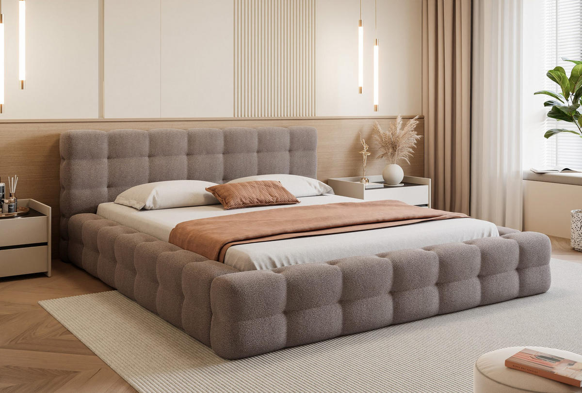 POLSTERBETT Calida 160x200 cm, Braun - Braun, Textil (160/200cm) - Fedve