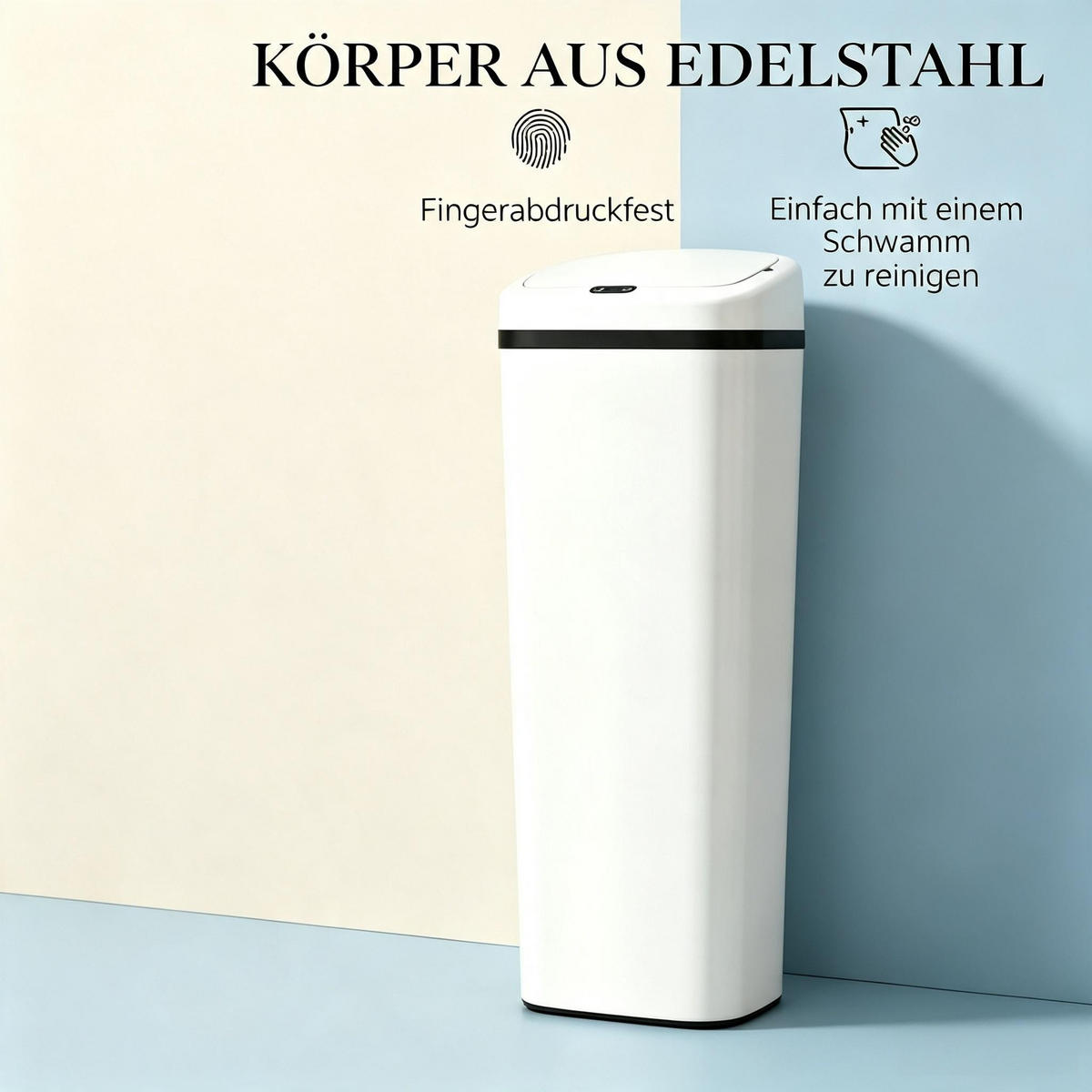 ABFALLEIMER - Weiß, Kunststoff (25/84/33cm)