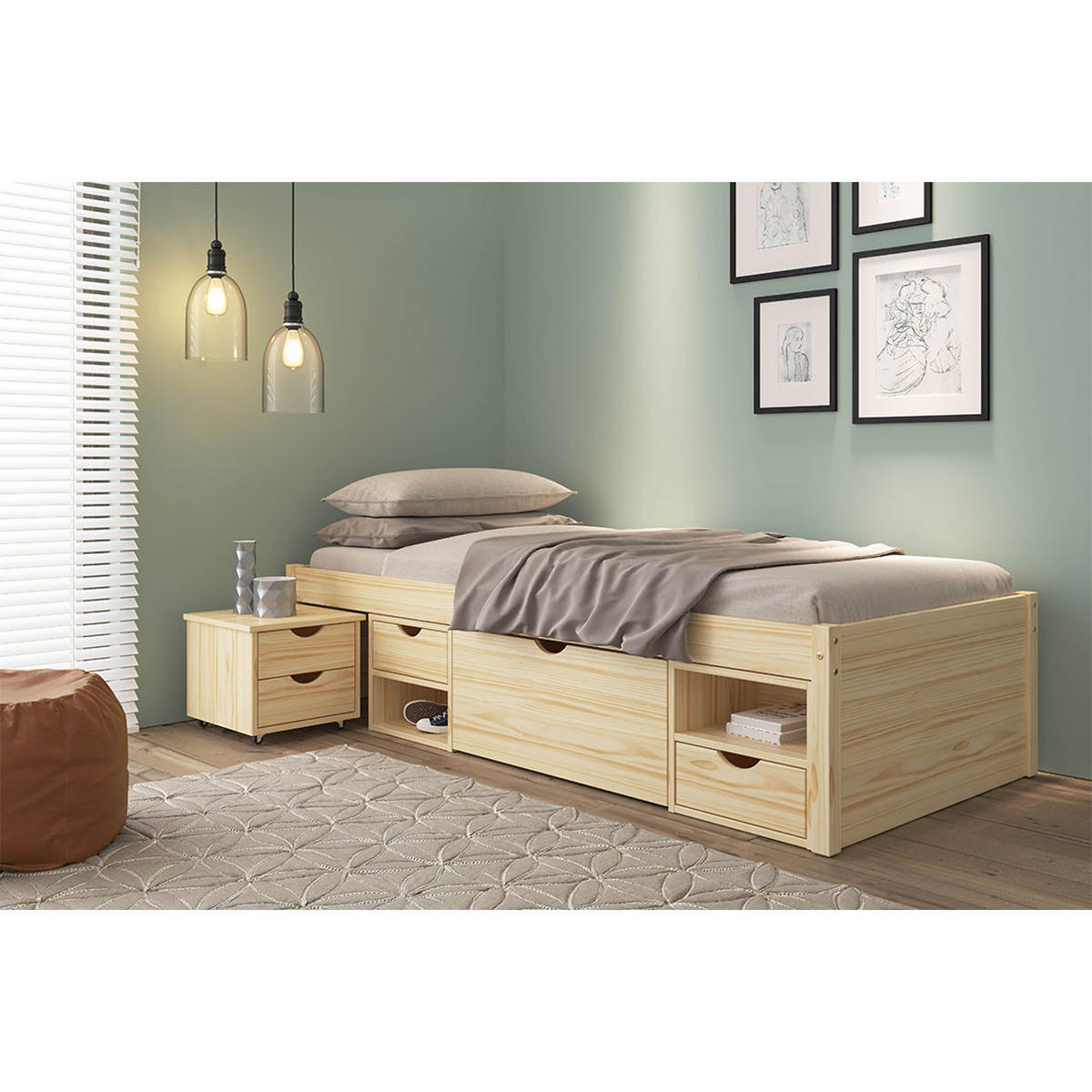 BETT Holz - Naturfarben, Holz - ebuy24