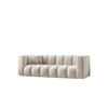 COUCH Dreisitzer-Sofa Grand Modular Stoff Salvador Hellgrau - Creme, Holz (230/70/91cm) - Kaiser Möbel