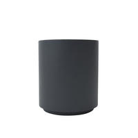 BEISTELLTISCH ROME Rund Groß Zementoptik 45 x 45 x 51 cm - Schwarz, Naturmaterialien (45/45/51cm) - Elementi