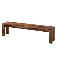 SITZBANK - Sheesham massiv - Sheeshamfarben, Holz (180/45/35cm) - home24