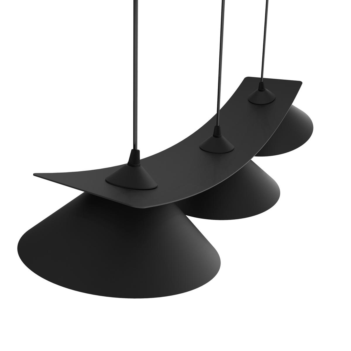 HÄNGELEUCHTE Miller X3 - Schwarz, Metall (70/25/16cm) - Lumicom