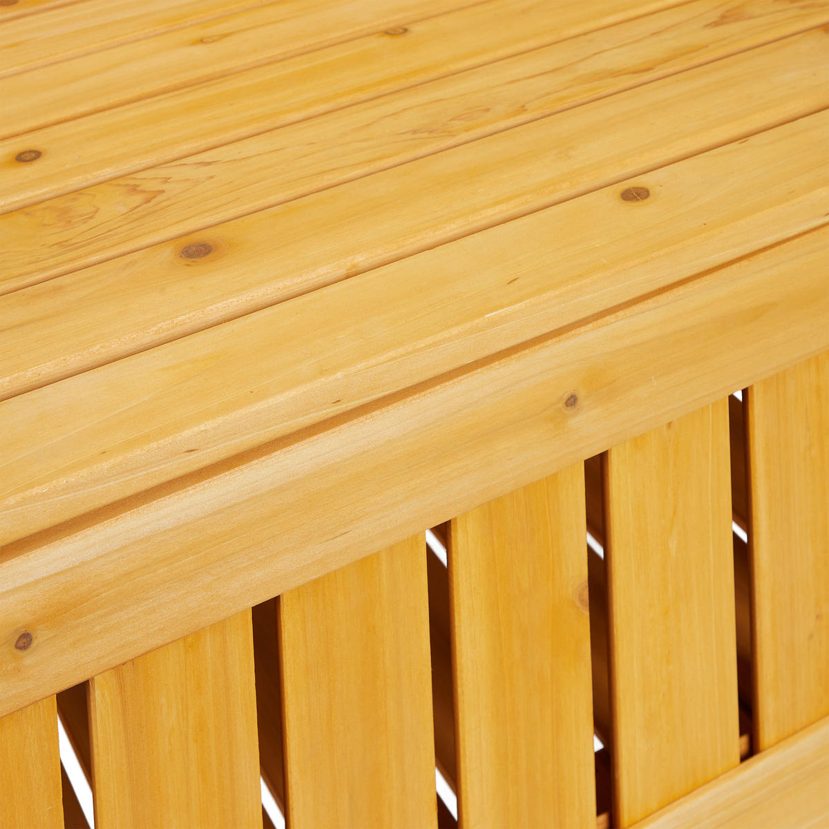 GARTENBANK - Hellbraun, Holz (115/85/60cm) - Relaxdays