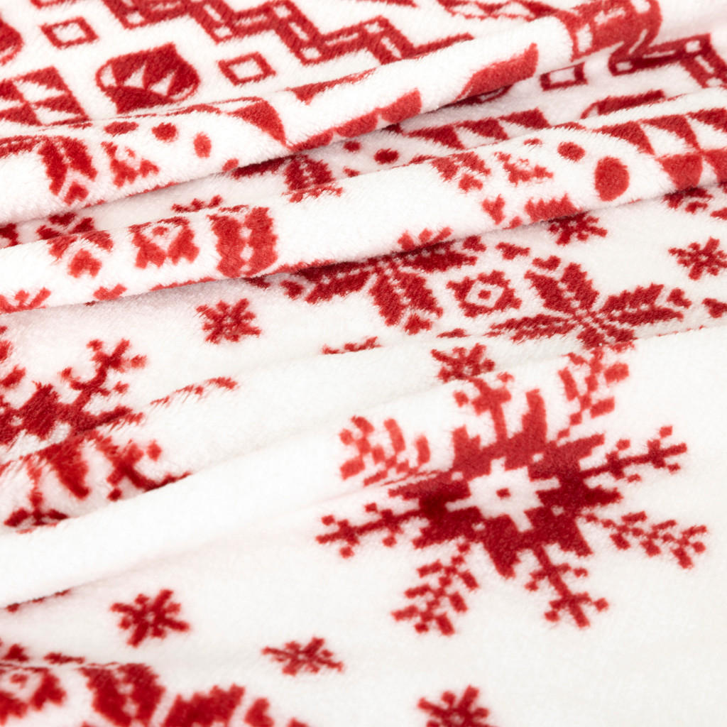 Thumbnail - Atmosphera Createur d´interieur Weihnachtsdecke, Weiß, Textil, 130x180 cm, Wohntextilien, Decken, Kuscheldecken