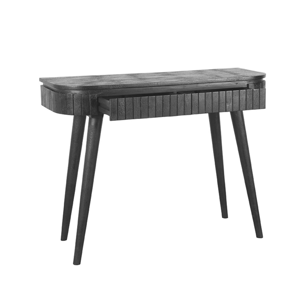 SCHREIBTISCH Nils Schwarz 38/100/77 cm - Schwarz, Holz (38/100/77cm) - LABEL51
