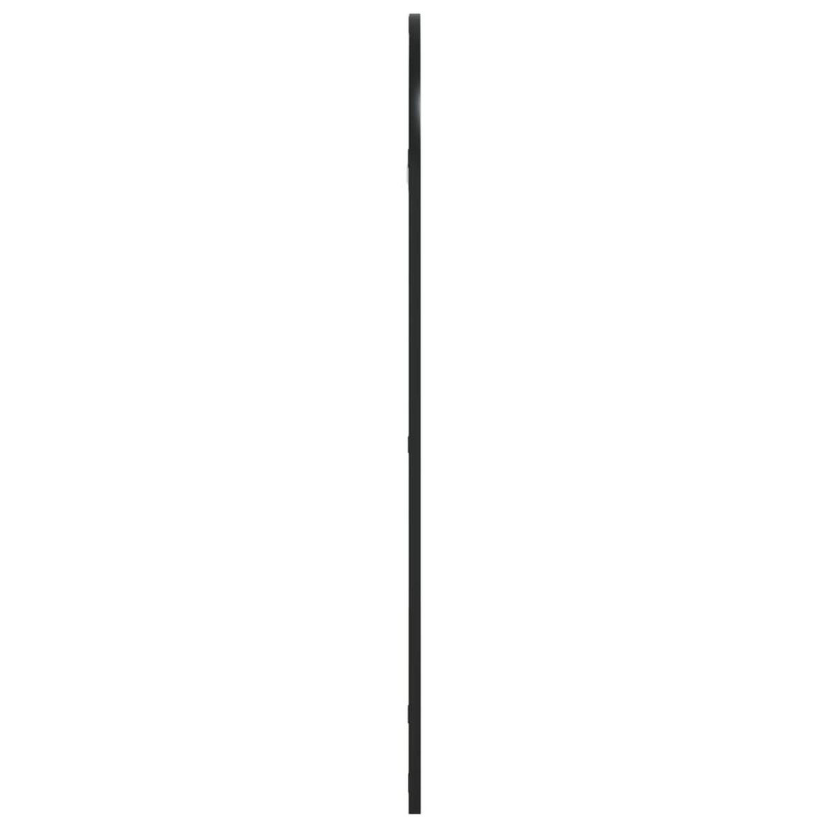 WANDSPIEGEL Schwarz 50/100 Cm Gewölbt Eisen - Schwarz, Metall (100/1.5/50cm) - vidaXL