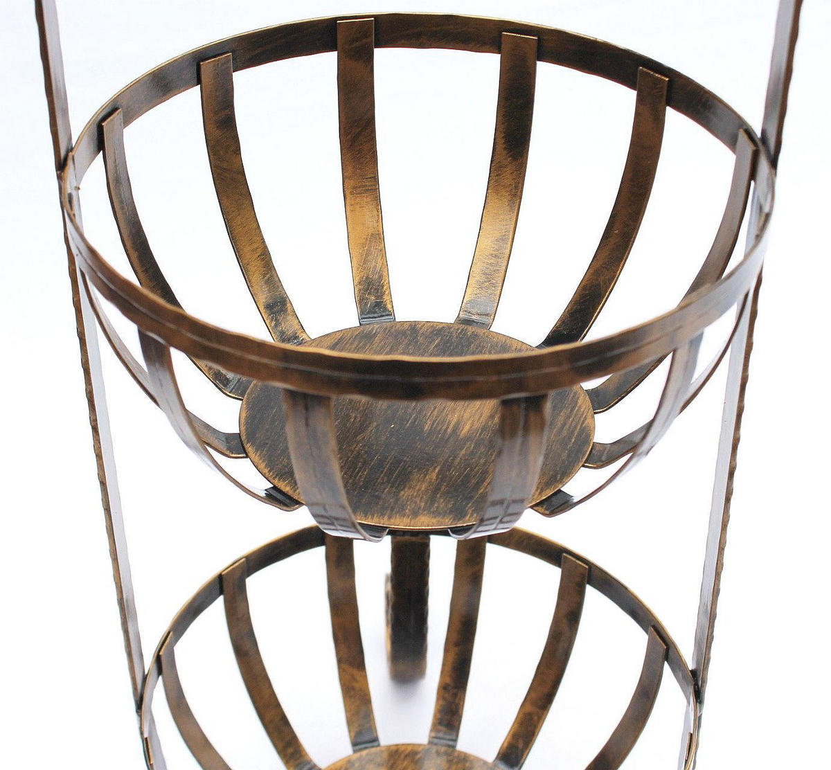 ETAGERE Obstkorb 10-320 mit 2 Körbe 62 cm - Braun, Metall (62cm) - DanDiBo