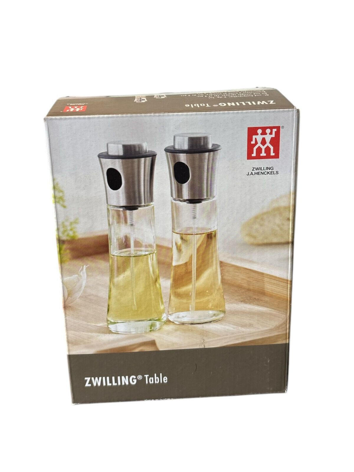ÖL- & ESSIGSPRÜHER-SET – 2er Set, 200 ml – Glas & Edelstahl, Präzise Dosierung für Salate, Marinaden & Grillgerichte, Langlebig, Spülmaschinengeeignet - Silberfarben, Glas/Kunststoff (6/20/6cm) - Zwilling