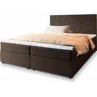 POSTEL BOXSPRING MADO 160x200 cm, s matrací a úložným prostorem, hnědá - hnědá, kompozitní dřevo/textil (160/200cm) - MASSENO