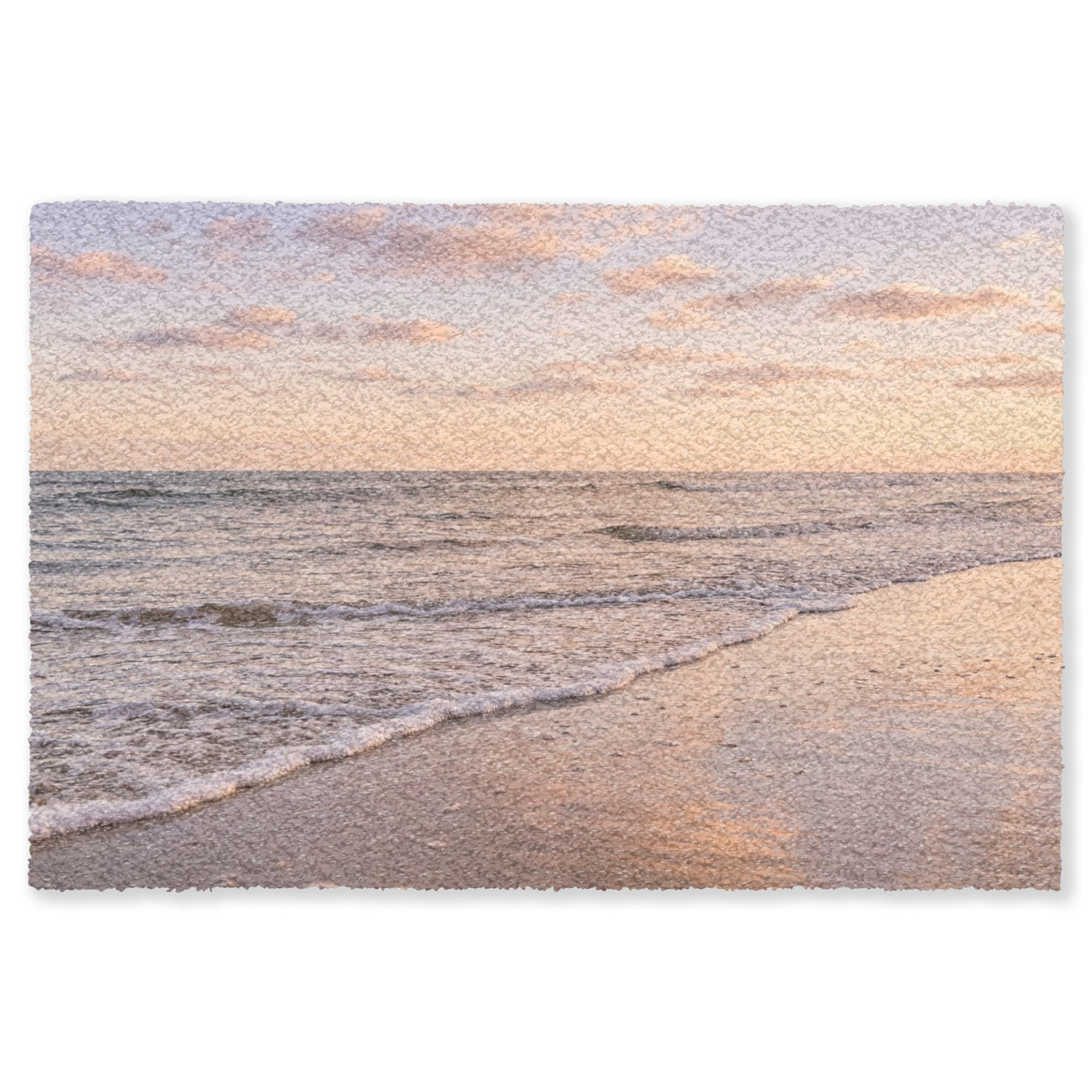 TEPPICH - Strand - Brandung - Wolken - 180x120 cm - Hellrosa, Kunststoff/Textil (180/0.4cm) - OnlyWow
