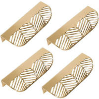 MÖBELGRIFF Gold Blattform 1er-Set - Goldfarben, Metall (4/2.2/11.7cm)
