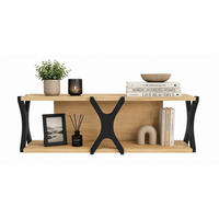 WANDREGAL Seza Eiche Schwarz - Eichefarben/Schwarz, Holzwerkstoff (72/21.4/17.5cm) - Decorotika