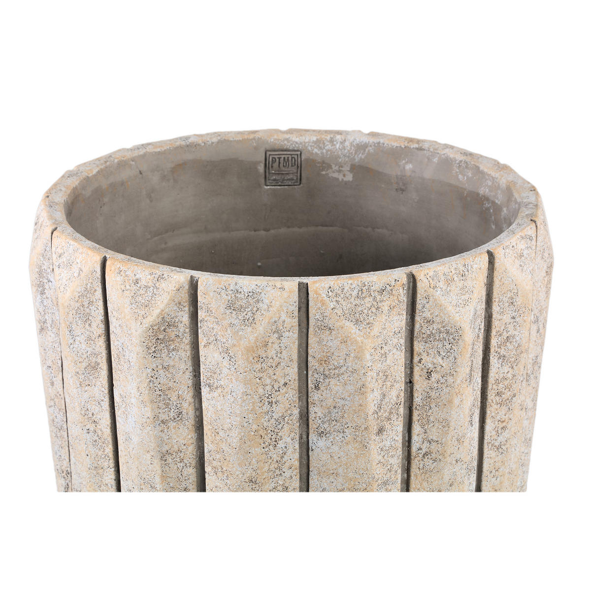 TOPF Imani Taupe 40/40/40cm - Taupe, Stein (40cm) - PTMD Collection
