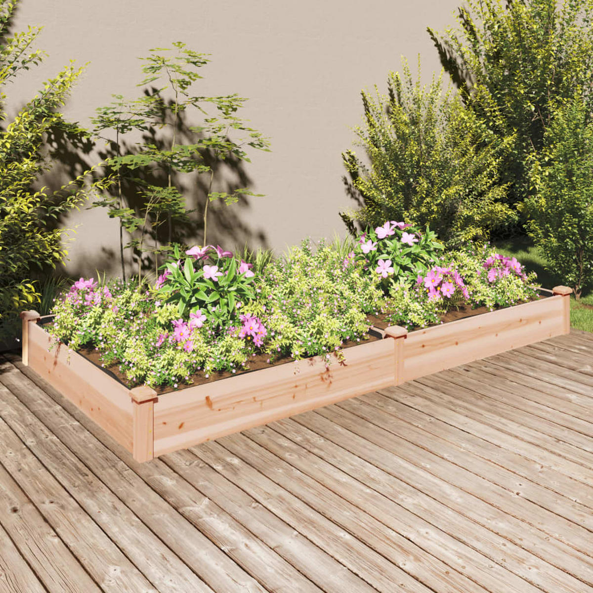 HOCHBEET mit Einsatz 240x120x25 cm Massivholz Tanne - Naturfarben, Holz (240/25/120cm)