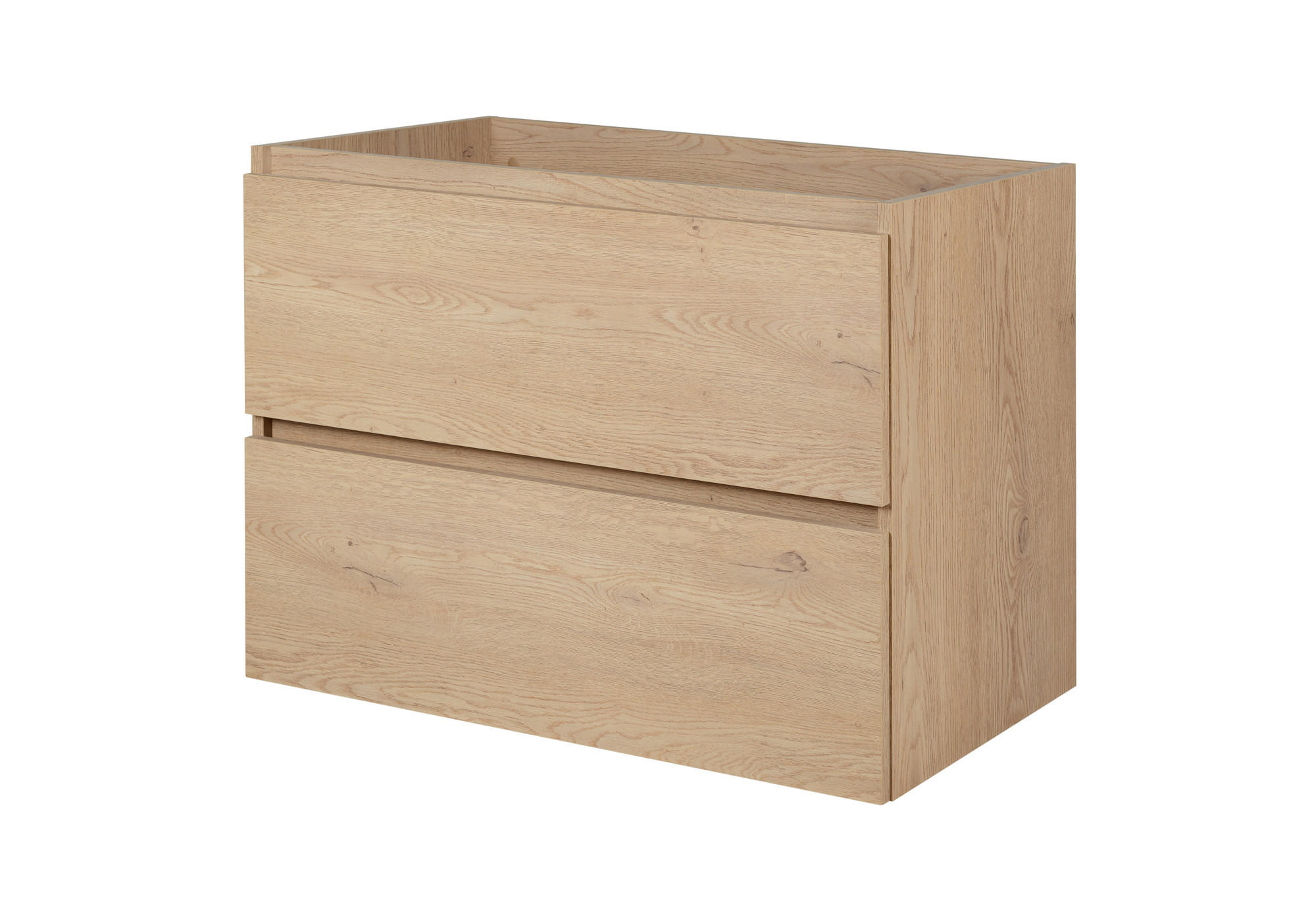 BADEZIMMERSCHRANK 80 cm, Farbe: helle Eiche, 80 x 46 x 60,7 cm - Eichefarben, Holzwerkstoff (80/60.7/46cm) - 3XE LIVING