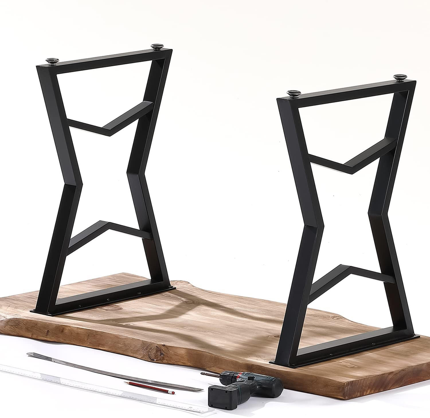 TISCHGESTELL Metall OS ma58 - Schwarz, Metall (55/72/6cm) - moebel17